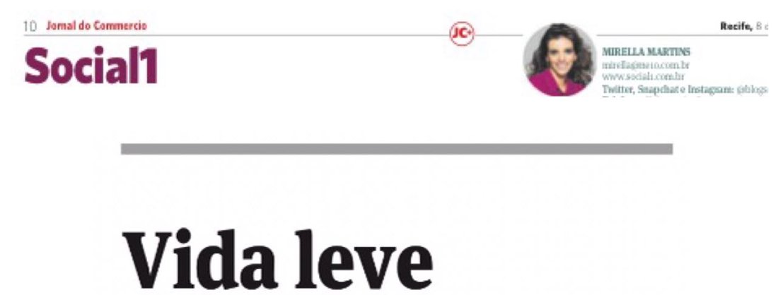 Vida leve, Jornal do Commercio
